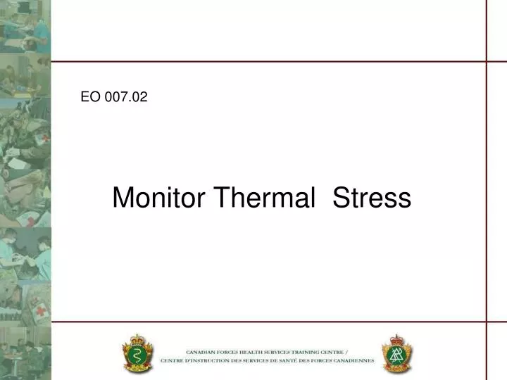 monitor thermal stress