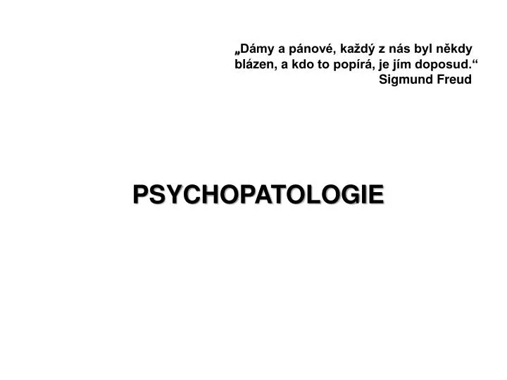 psychopatologie