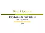 Real Options - slide 1
