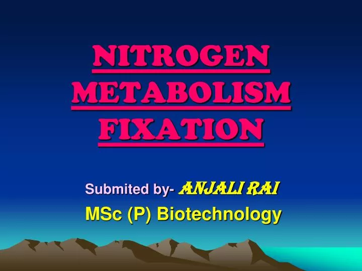 nitrogen metabolism fixation