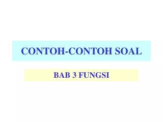 contoh contoh soal