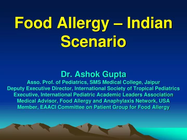 food allergy indian scenario