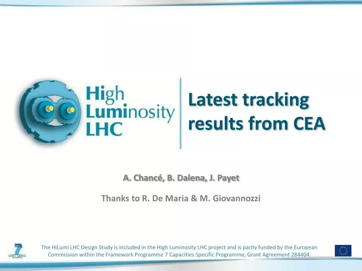 latest tracking results from cea