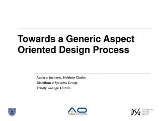 Towards a Generic Aspect Oriented Design Process