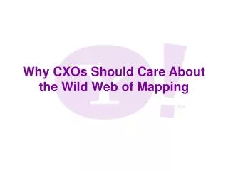 Why CXOs Should Care About the Wild Web of Mapping