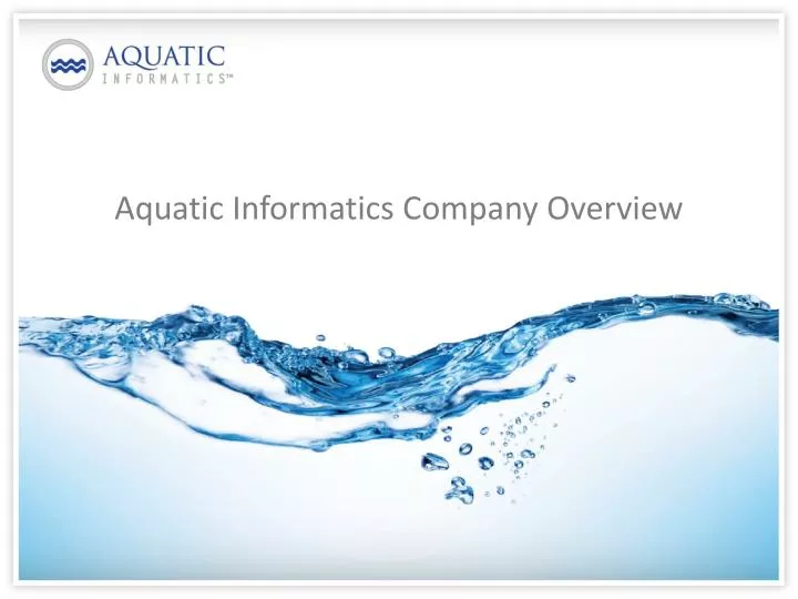 aquatic informatics company overview