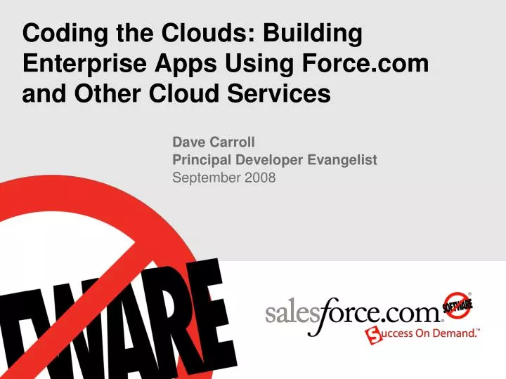 coding the clouds building enterprise apps using force com and other cloud services