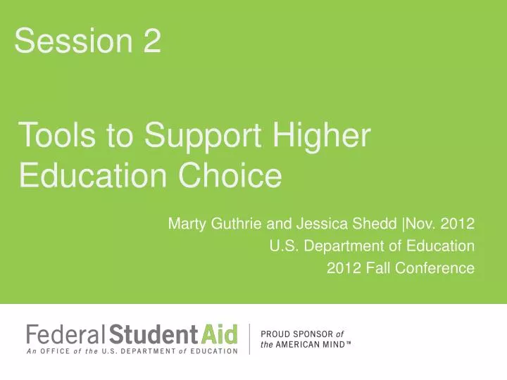 tools to support higher education choice