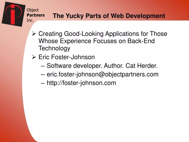the yucky parts of web development