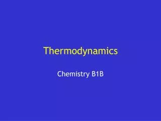 Thermodynamics