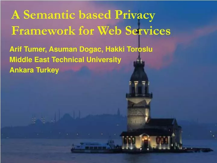 a semantic based privacy framework for web services