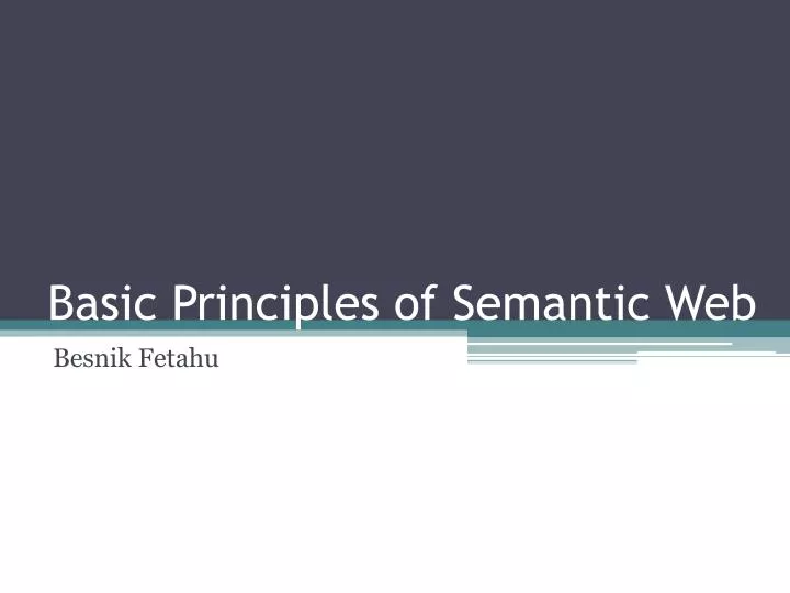basic principles of semantic web