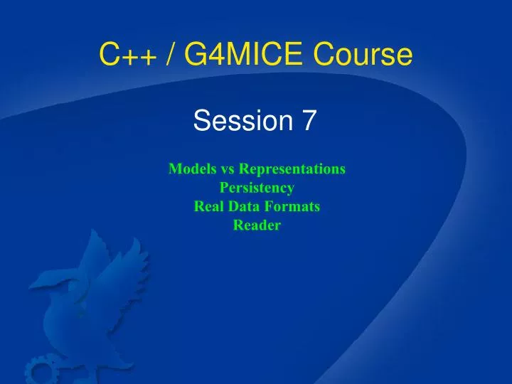 c g4mice course