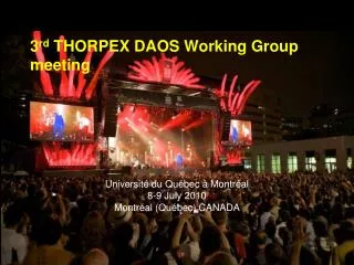 3 rd THORPEX DAOS Working Group meeting