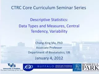 CTRC Core Curriculum Seminar Series