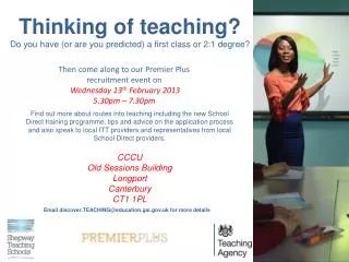 Thinking of teaching?