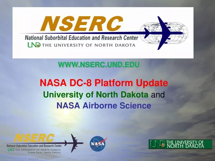 nasa dc 8 platform update university of north dakota and nasa airborne science