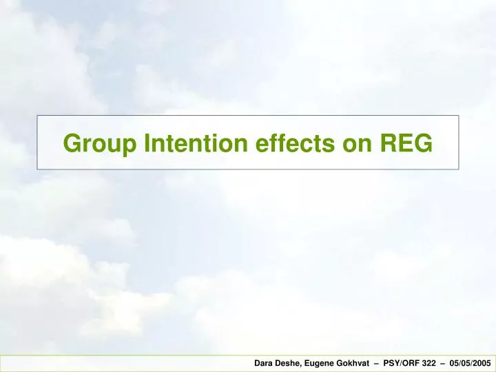 group intention effects on reg