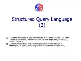 Structured Query Language (2)