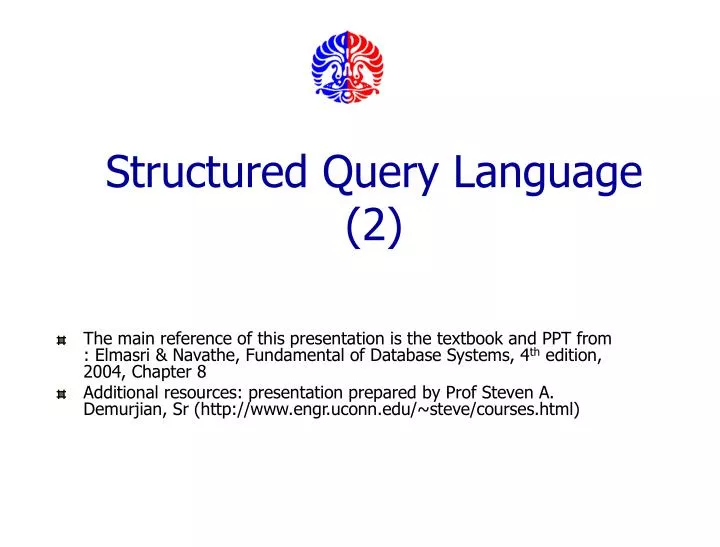 structured query language 2