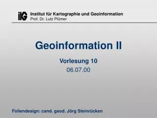geoinformation ii