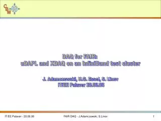 DAQ for FAIR: uDAPL and XDAQ on an InfiniBand test cluster