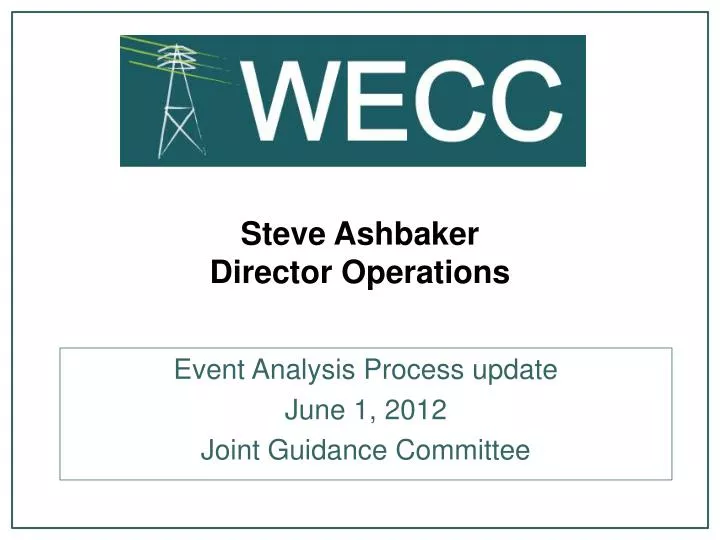 steve ashbaker director operations