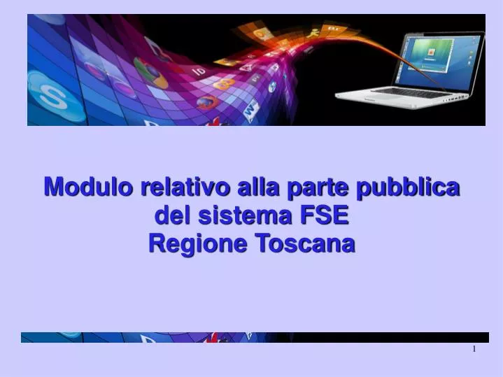 modulo relativo alla parte pubblica del sistema fse regione toscana