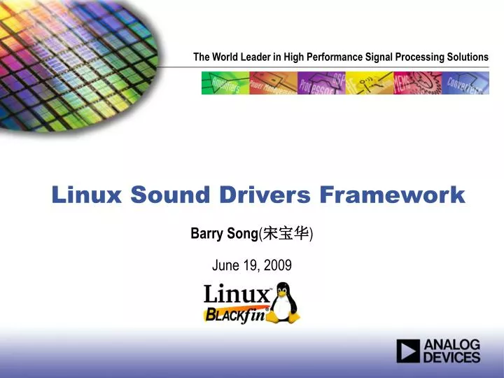 linux sound drivers framework