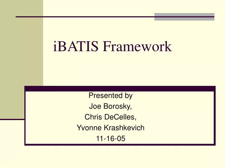ibatis framework