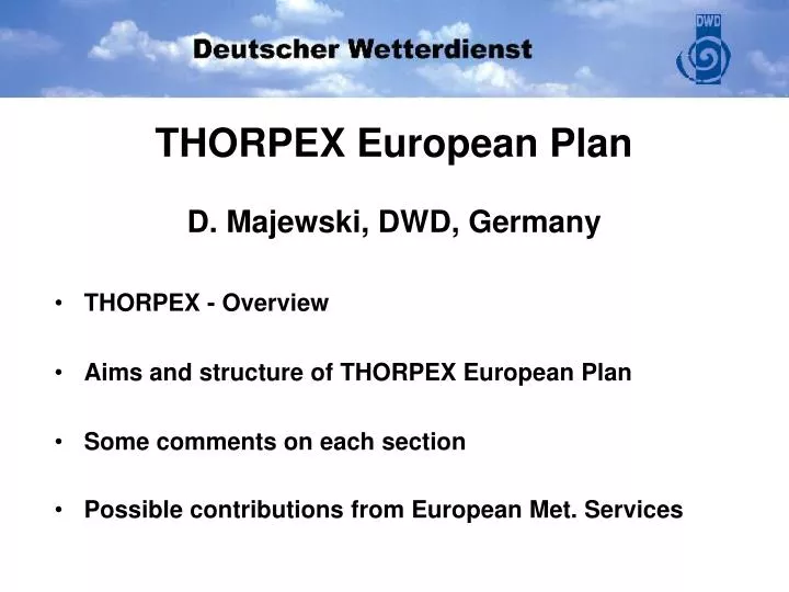thorpex european plan d majewski dwd germany