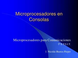 microprocesadores en consolas