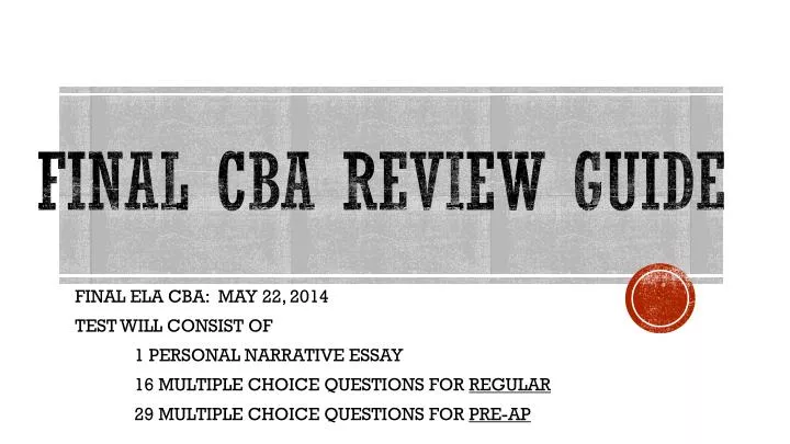 final cba review guide