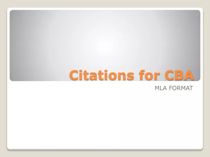 citations for cba
