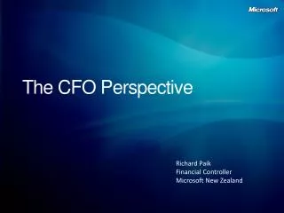 The CFO Perspective