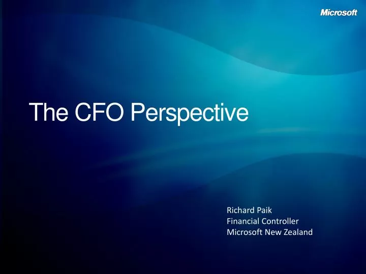 the cfo perspective