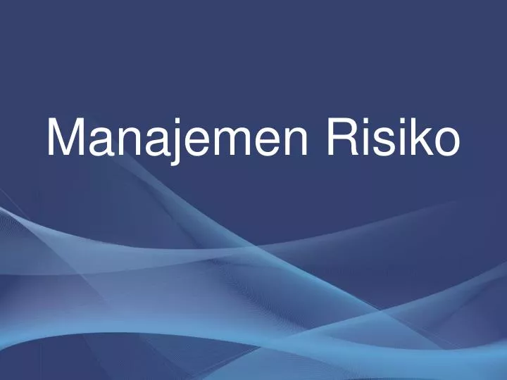 manajemen risiko