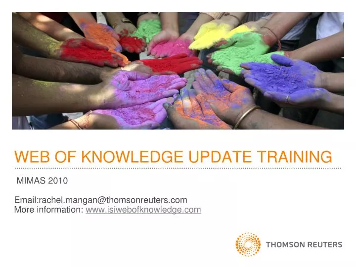 web of knowledge update training