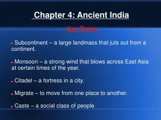 Chapter 4: Ancient India