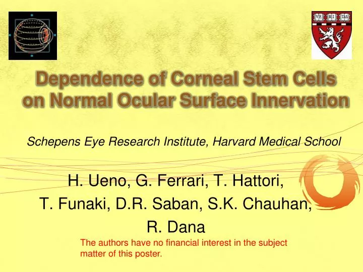 dependence of corneal stem cells on normal ocular surface innervation