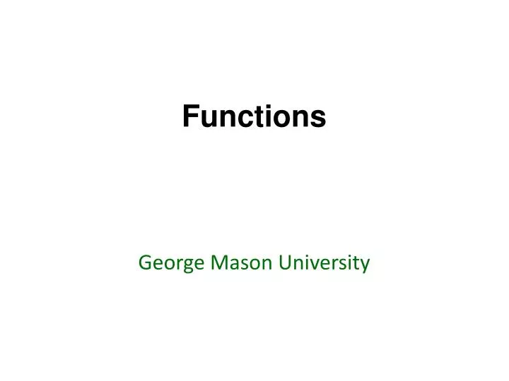 functions