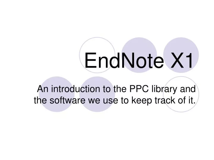 endnote x1