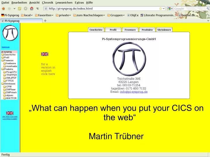 what can happen when you put your cics on the web martin tr bner