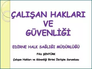 ali an haklari ve g venl