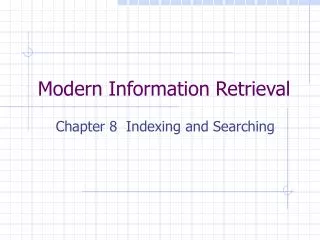 Modern Information Retrieval