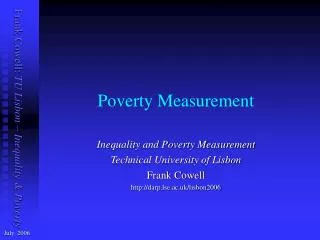 Poverty Measurement