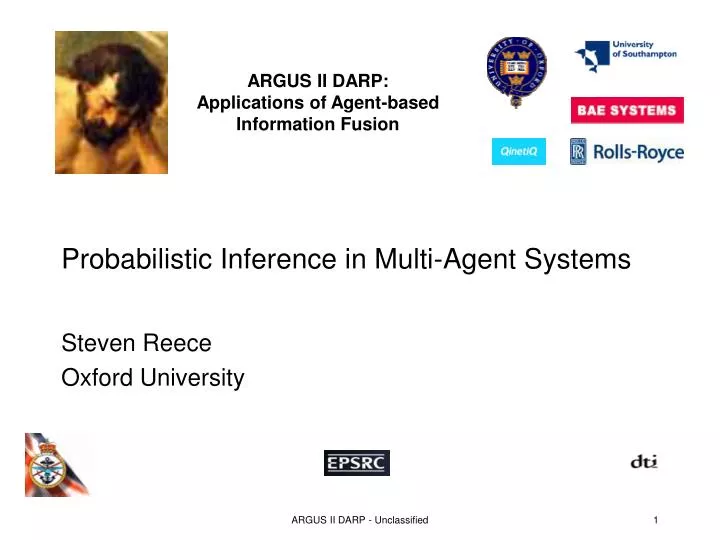 probabilistic inference in multi agent systems