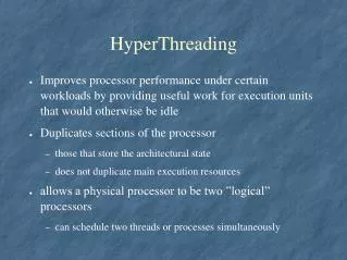 HyperThreading