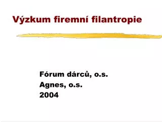 v zkum firemn filantropie