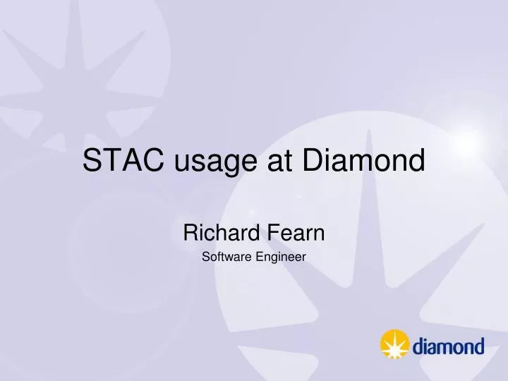 stac usage at diamond